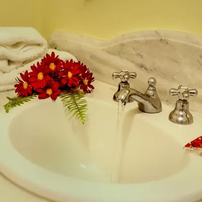 Uma casa de banho em Hotel Montenegro Guaramiranga