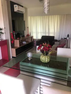 Uma área de estar em Apartamento Completo no Beach Place Cumbuco - Apto Luxo