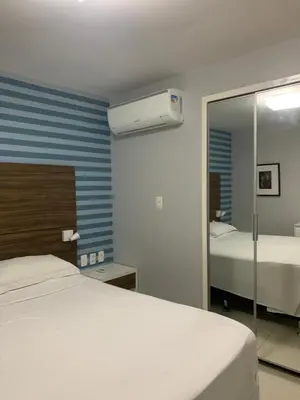Uma cama ou camas num quarto em Iracema Residence Flat - Apto Particular