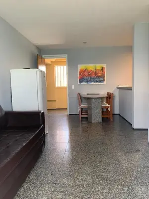 Uma televisão e/ou sistema de entretenimento em Iracema Residence Flat - Apto Particular