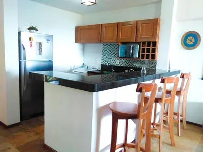 A cozinha ou kitchenette de Wind Villa Cumbuco - Apartamento