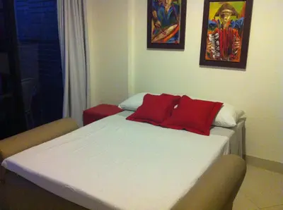Uma cama ou camas num quarto em Grupo Vip Landscape Fortaleza