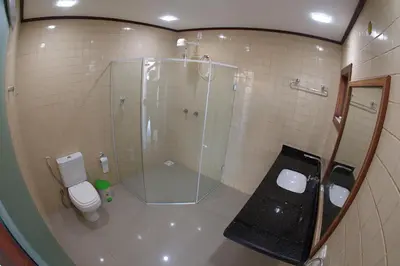 Uma casa de banho em Casa Flecha
