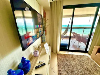 Uma televisão e/ou sistema de entretenimento em Landscape Beira Mar - Lindo, Luxo, Frente mar