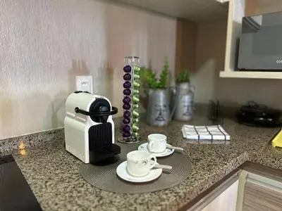 Comodidades para chá e café em Landscape Beira Mar - Lindo, Luxo, Frente mar