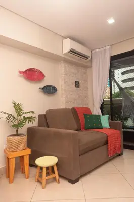 Uma área de estar em LANDSCAPE SOLAR - Beira Mar de Fortaleza