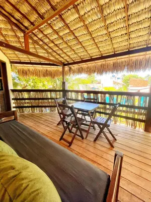 Uma varanda ou terraço em Casa na linda praia de Jericoacoara