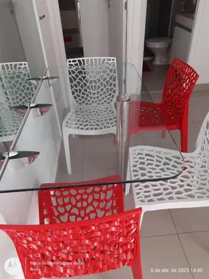 Uma área de estar em Apartamento 2 quartos Fortaleza Meireles-100m Beira-Mar