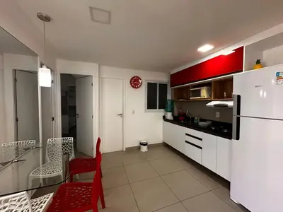A cozinha ou kitchenette de Apartamento 2 quartos Fortaleza Meireles-100m Beira-Mar