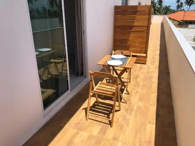 Uma varanda ou terraço em Vilas Blancas
