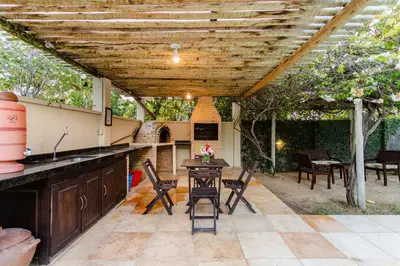 Um pátio ou outra área exterior em Casa Bia