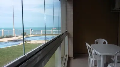Uma varanda ou terraço em Apart Canoa Quebrada