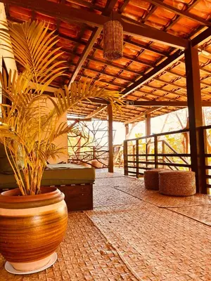 Uma varanda ou terraço em Villa Valencia
