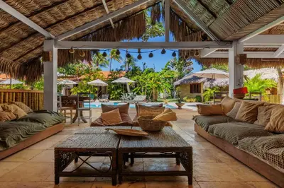 Uma área de estar em Controvento Boutique Hotel - Yoga Kitesurf