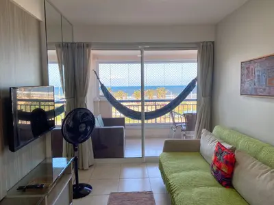 Uma área de estar em AllMar Flats - Apartamentos frente mar - Beach Village