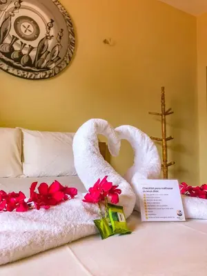 Uma cama ou camas num quarto em Hotel Preá