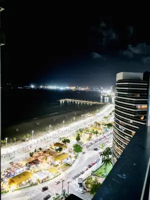 Uma vista geral de Fortaleza ou a vista da cidade a partir do apartamento