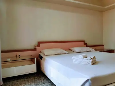 Uma cama ou camas num quarto em Hotel Flat Atlântico, Apartamento Com 02 Quartos