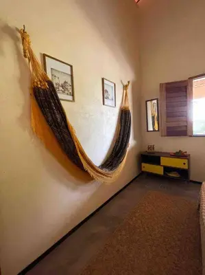 Uma cama ou camas num quarto em Casa do sossego