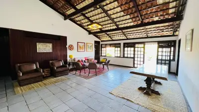 Uma área de estar em Casa na praia, Porto das Dunas, Aquiraz