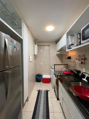 A cozinha ou kitchenette de Apartamento com Vista para o Mar Último Andar
