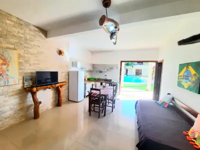 Uma televisão e/ou sistema de entretenimento em Villa Serena