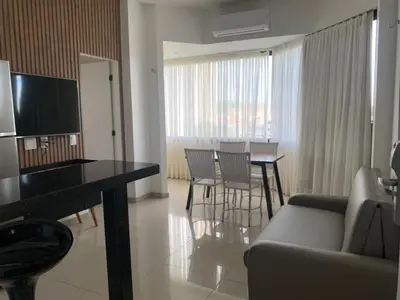 Uma televisão e/ou sistema de entretenimento em Golden Fortaleza Beira Mar