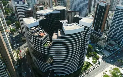 Uma vista geral de Fortaleza ou a vista da cidade a partir do apartamento