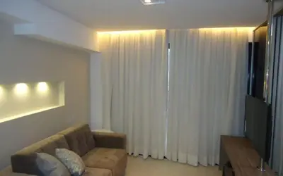 Uma área de estar em Apto à beira-mar com wi-fi e piscina em Fortaleza