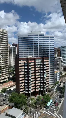 Uma vista geral de Fortaleza ou a vista da cidade a partir do apartamento