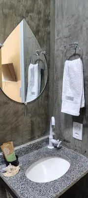 Uma casa de banho em Chalés da Cris