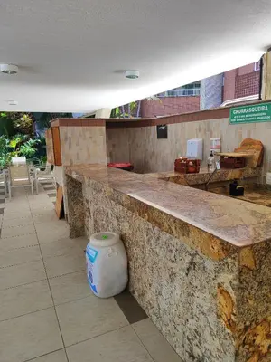 A cozinha ou kitchenette de Apartamento em Condomínio Resort vizinho ao Beach Park