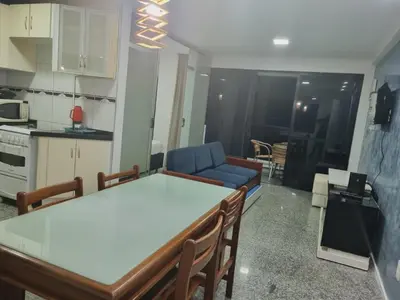 A cozinha ou kitchenette de Flats Mar Atlântico Residence