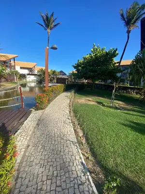 Um jardim no exterior de Taiba Beach Resort 01 Apto 2 quartos