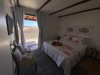 Uma cama ou camas num quarto em Taiba Beach Resort 01 Apto 2 quartos