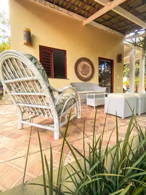 Um pátio ou outra área exterior em Pousada Estância Monte Horebe