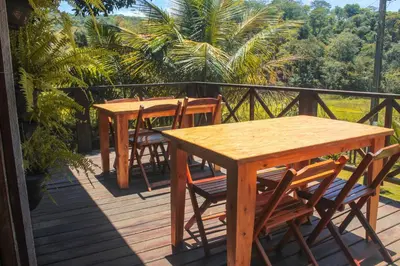 Uma varanda ou terraço em Pousada Estância Monte Horebe