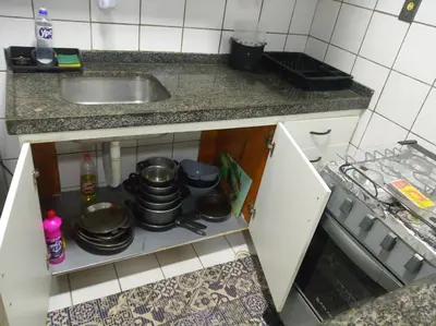 A cozinha ou kitchenette de Ap 2 qts - Fortaleza - Praia do Futuro - Piscinas - WiFi - Ar-cond - Garagem