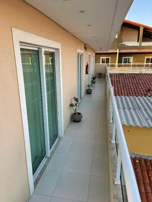 Uma varanda ou terraço em Bella Spiaggia Suítes