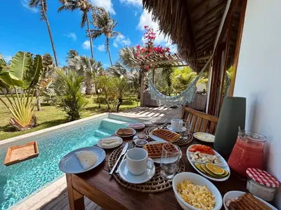 Refeições na casa de férias ou nas proximidades