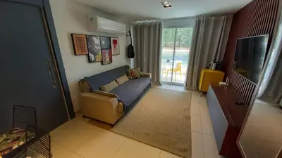 Uma área de estar em Riviera Beach Place - Aquiraz Riviera