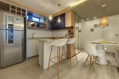 A cozinha ou kitchenette de Porto Iracema #1112 - Apê moderno por Carpediem