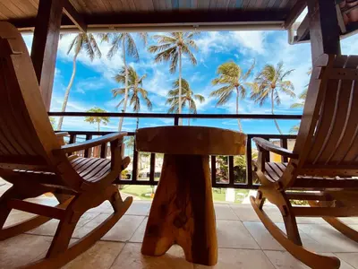 Uma varanda ou terraço em Pousada Janelas do Mar