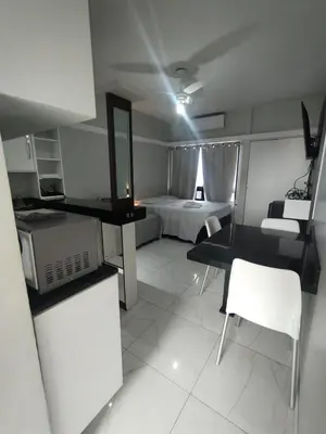 A cozinha ou kitchenette de Flat na praia de iracema,vista mar 606
