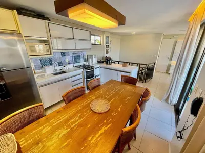 A cozinha ou kitchenette de Resort Beach Place, Porto das Dunas - CE