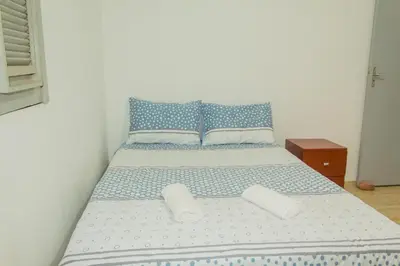 Uma cama ou camas num quarto em Vista mar Preá - Praia do Preá