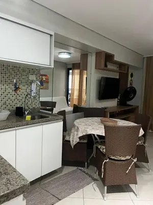 A cozinha ou kitchenette de LANDSCAPE - Apartamento Mobiliado na Beira Mar