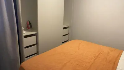 Uma cama ou camas num quarto em Iracema Flat 501 Fortaleza