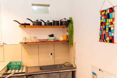 A cozinha ou kitchenette de Vila Davi Jeri - Flats e Casa