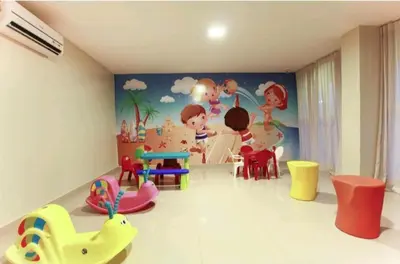 O clube infantil de JJ ALUGUÉIS TEMPORADA - APTO 1 QUARTO VG FUN PRAIA ao lado do hotel Vila Galé